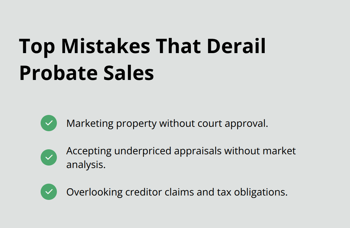 Three critical probate property sale errors to avoid in California - California real estate probate