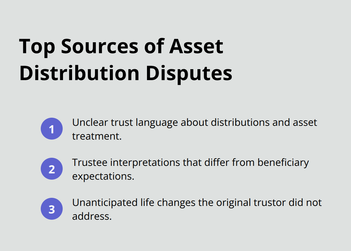 Three primary sources of disagreements over who gets what in trust administration. - Proactive trust administration attorney