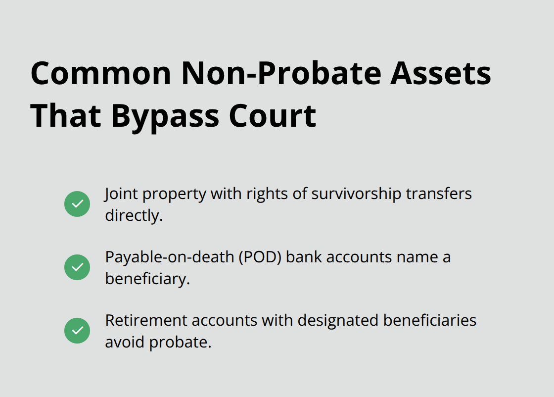 Checklist of asset types that typically pass outside probate in California