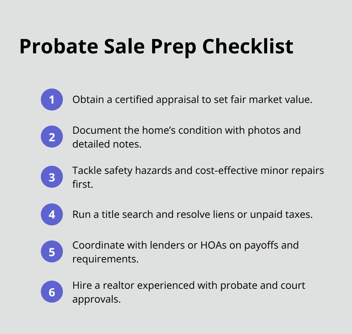 Key preparation steps before listing a probate property - Probate real estate closing