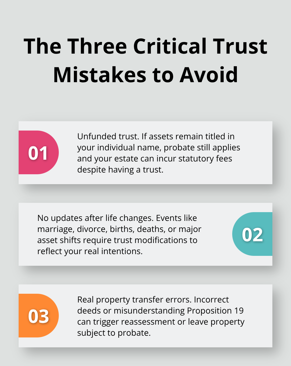Three key mistakes that undermine revocable trusts and how to avoid them. - Revocable trust guidance