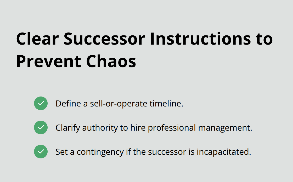 Checklist of successor trustee instructions for small business transitions in the U.S.