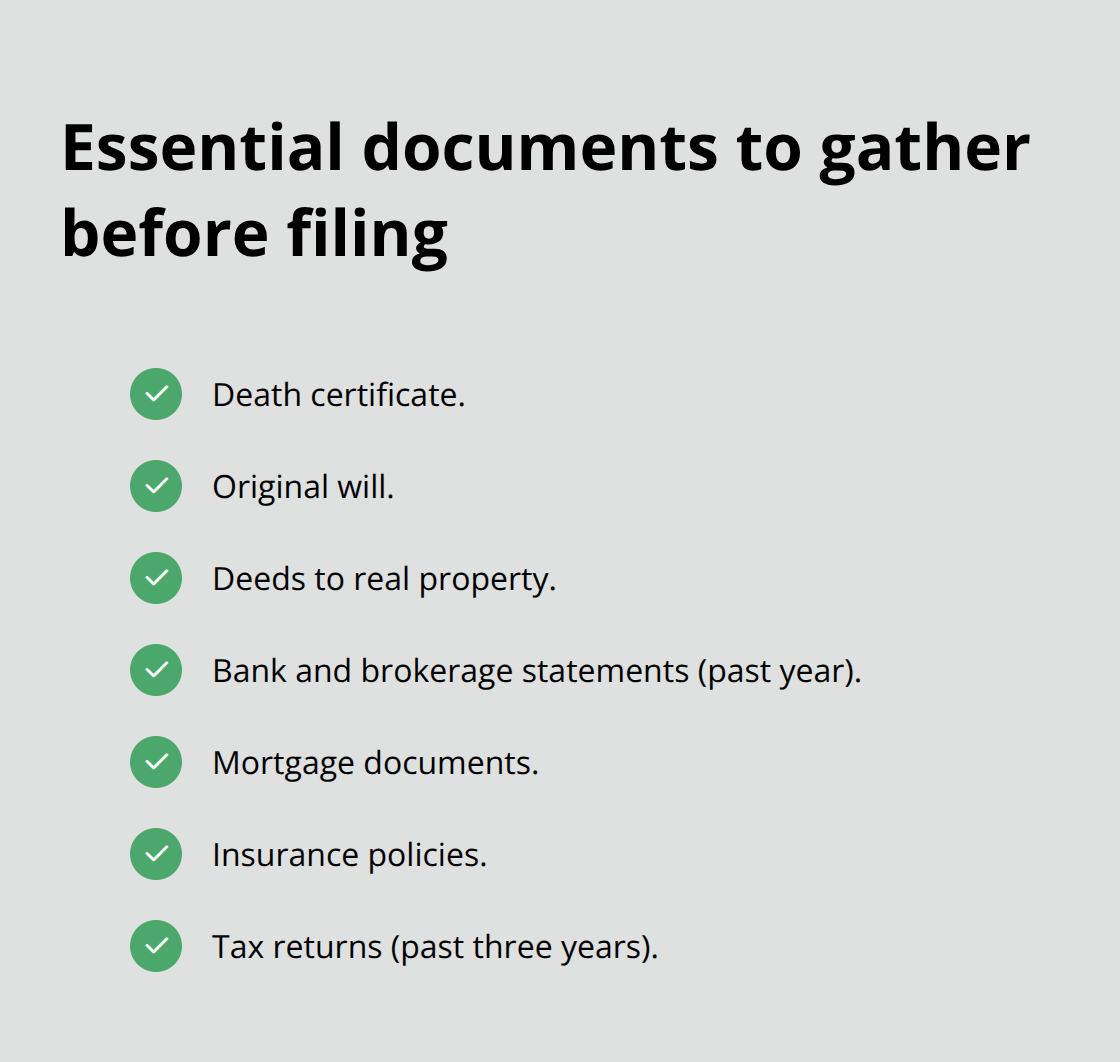 Checklist of records to organize to accelerate the Southern California probate process