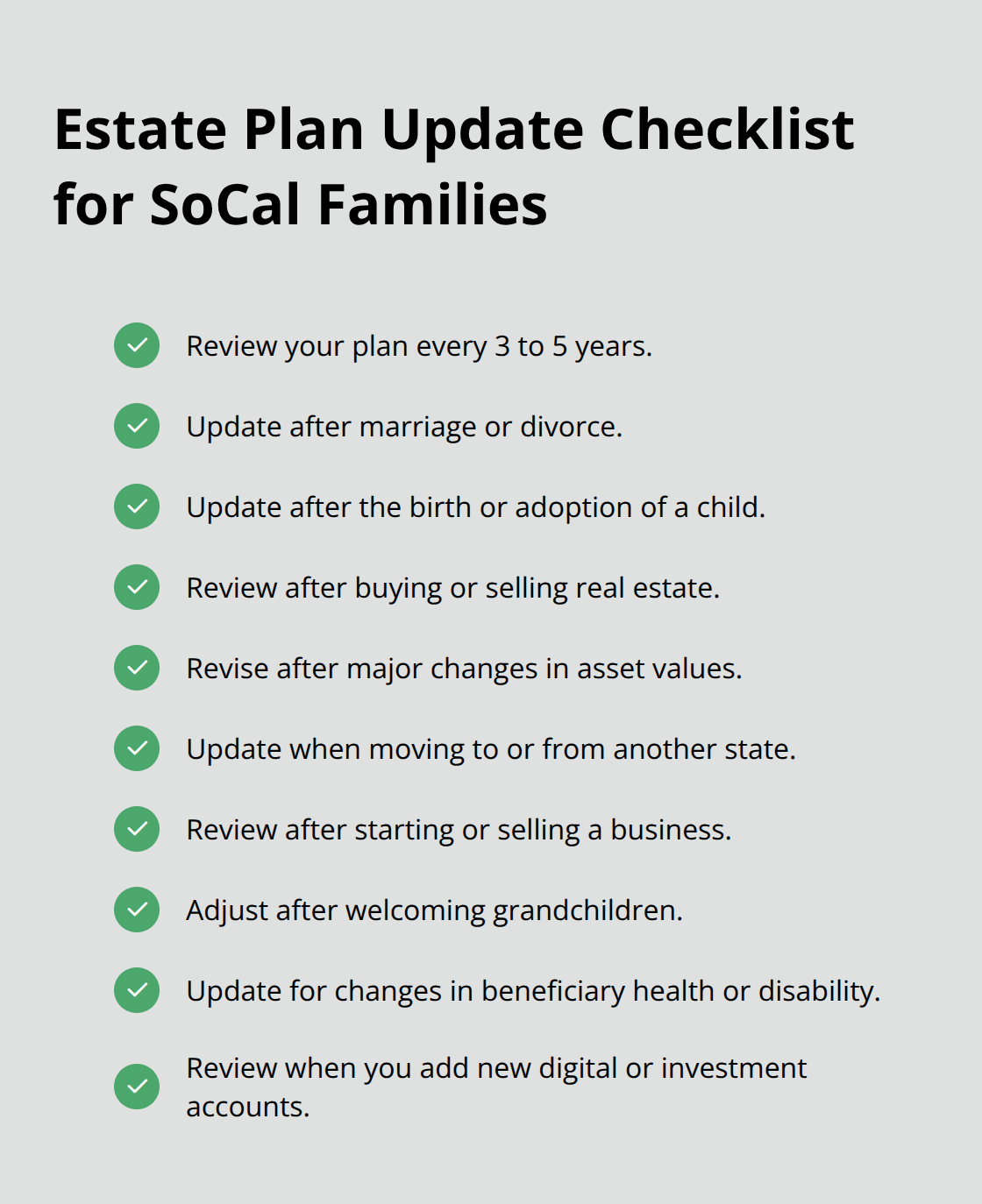 Key moments to review and update your California estate plan - Wills And Trusts For SoCal